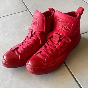 All Red HighTop Converse Chucks Men’s 8 Women’s 10